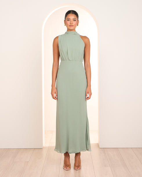 Yuka High Neck Maxi Dress